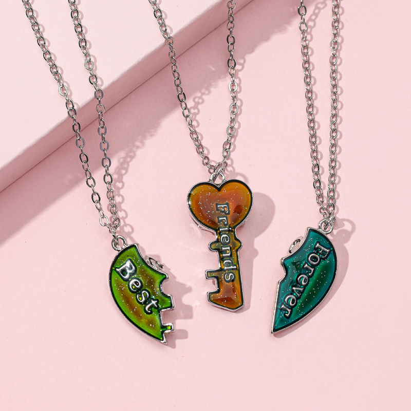 Ogrlica od legure u obliku srca s magnetskim privjeskom, O-typ lanac, 15 g, za djecu