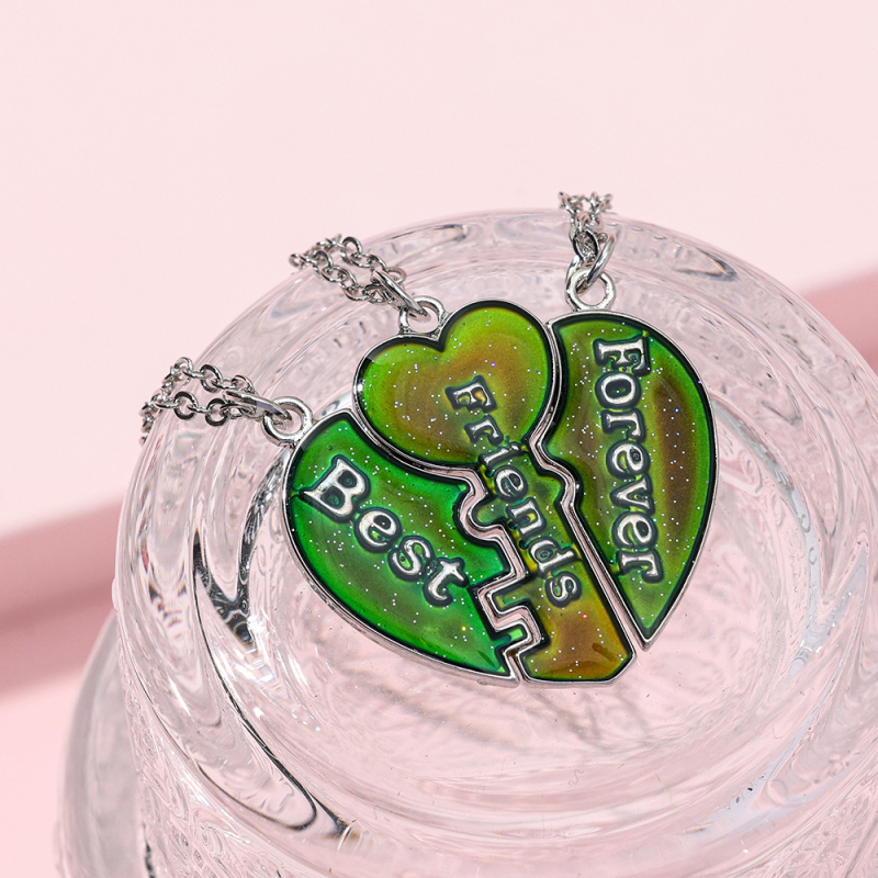 Ogrlica od legure u obliku srca s magnetskim privjeskom, O-typ lanac, 15 g, za djecu