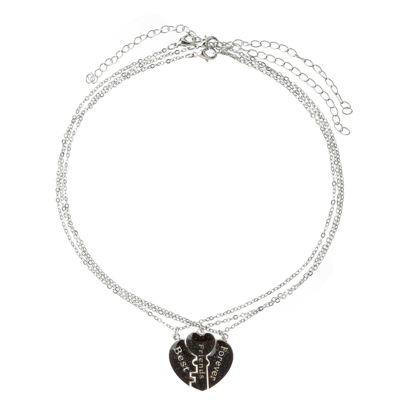 Ogrlica od legure u obliku srca s magnetskim privjeskom, O-typ lanac, 15 g, za djecu