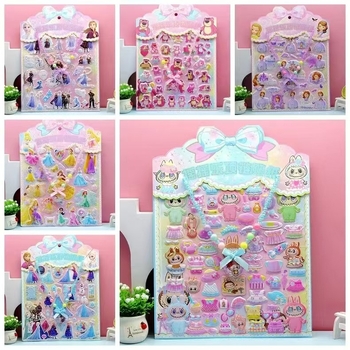 Etichete autocolante pentru colier pentru copii – tema prințesă, desene animate, hârtie, stil modern minimalist, autocolant, fără logo, potrivite pentru cadouri de afaceri și promoționale