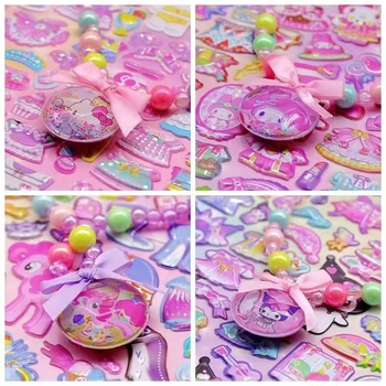 Etichete autocolante pentru colier pentru copii – tema prințesă, desene animate, hârtie, stil modern minimalist, autocolant, fără logo, potrivite pentru cadouri de afaceri și promoționale