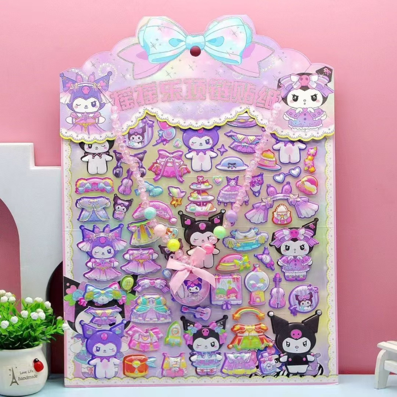 Etichete autocolante pentru colier pentru copii – tema prințesă, desene animate, hârtie, stil modern minimalist, autocolant, fără logo, potrivite pentru cadouri de afaceri și promoționale