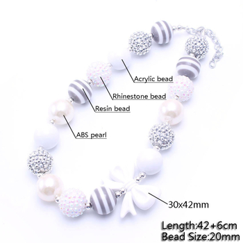 Vaikų karoliai iš plastiko/rezino, rutulinė grandinėlė, pritaikomas