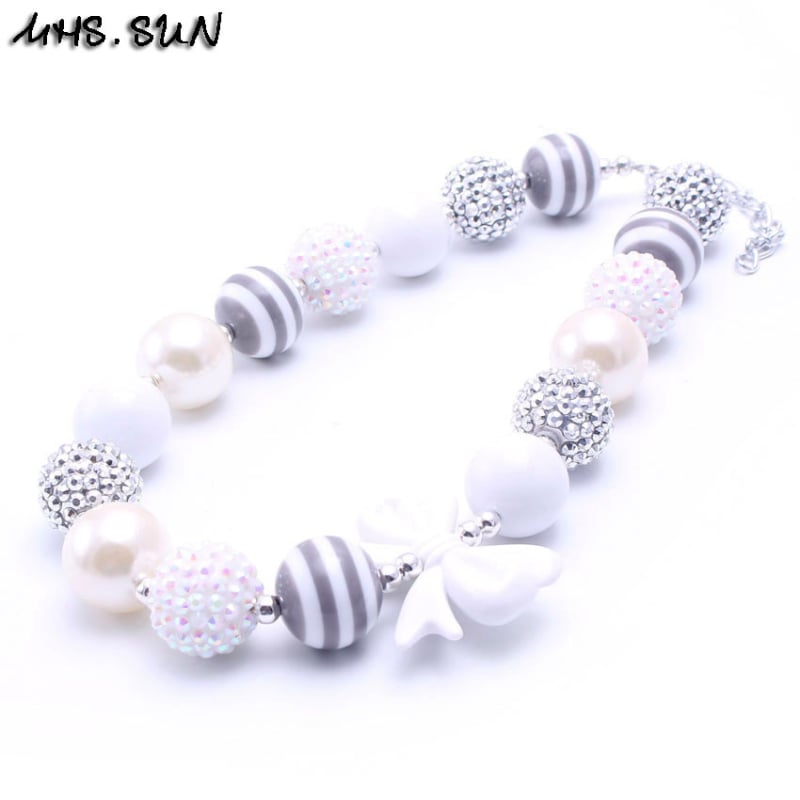 Vaikų karoliai iš plastiko/rezino, rutulinė grandinėlė, pritaikomas