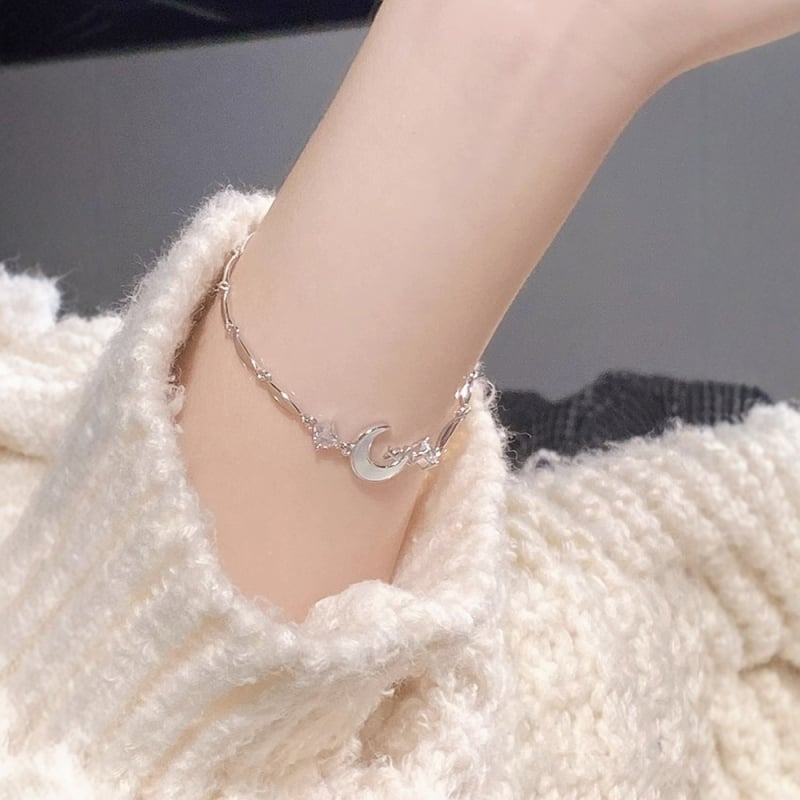 Narukvica – dizajn mjesečeve biserne perle; legura s elektroplatiranjem; Marka: New Fan Jin Jewelry; Svjež i sladak stil; Za žene