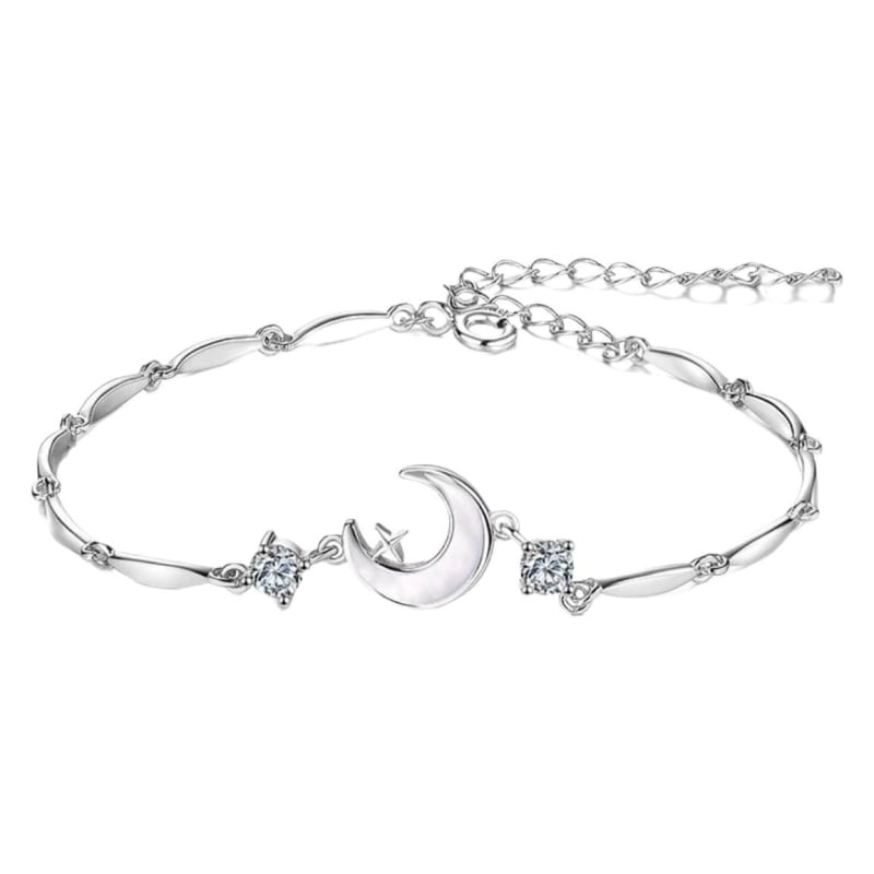 Narukvica – dizajn mjesečeve biserne perle; legura s elektroplatiranjem; Marka: New Fan Jin Jewelry; Svjež i sladak stil; Za žene