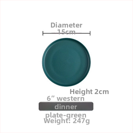 Farfurie de cină din porțelan, rotundă, stil occidental, compatibilă cu cuptorul cu microunde, cu logo imprimat