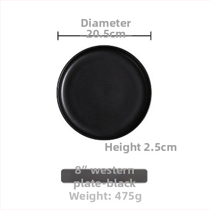 Farfurie de cină din porțelan, rotundă, stil occidental, compatibilă cu cuptorul cu microunde, cu logo imprimat