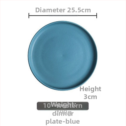 Farfurie de cină din porțelan, rotundă, stil occidental, compatibilă cu cuptorul cu microunde, cu logo imprimat