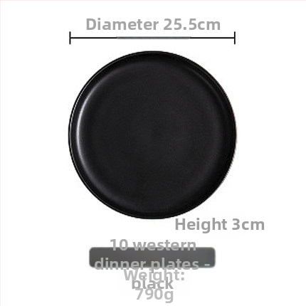 Farfurie de cină din porțelan, rotundă, stil occidental, compatibilă cu cuptorul cu microunde, cu logo imprimat