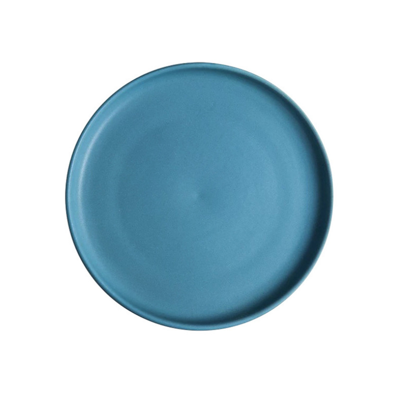 Farfurie de cină din porțelan, rotundă, stil occidental, compatibilă cu cuptorul cu microunde, cu logo imprimat