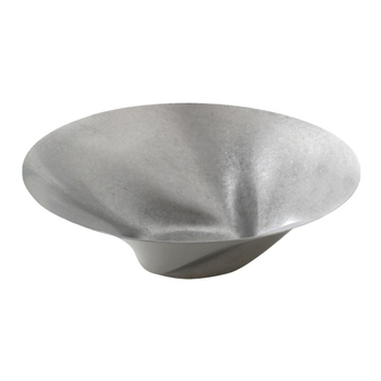 Tavă decorativă din oțel inoxidabil, stil retro, formă asimetrică rotund-pătrată cu adâncime pentru fructe și gustări