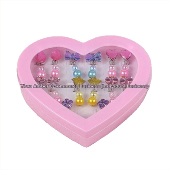 Laste kõrvarõngad klipsidega, lillekujuline kuju, Printsesseseeria, materjal plastik/vaik, Korea stiil