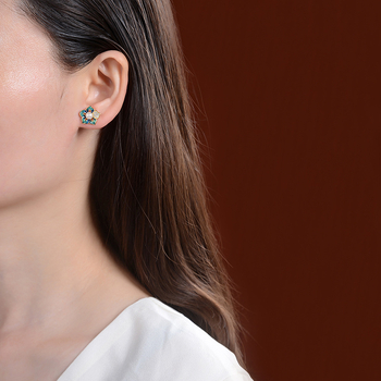 Naušnice od srebra 925, prirodni slatkovodni biseri, U-oblik dizajn, vintage stil, brend Yilu