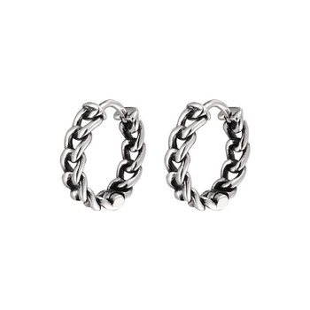 Bakreni geometrijski naušnici s lančićem – elektroplatinirani, minimalistički dizajn, originalni stil, za parove