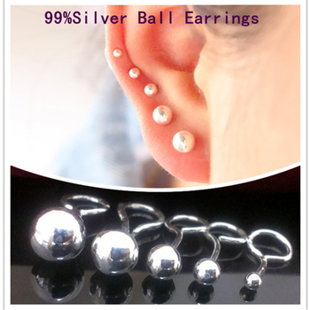 S990 hõbedast kõrvarõngad – poleeritud pind, lihtne laste stiil, päritolu Zhejiang