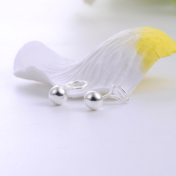 S990 hõbedast kõrvarõngad – poleeritud pind, lihtne laste stiil, päritolu Zhejiang