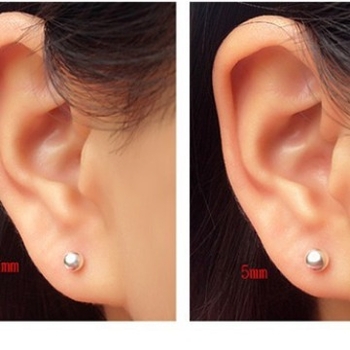 S990 hõbedast kõrvarõngad – poleeritud pind, lihtne laste stiil, päritolu Zhejiang