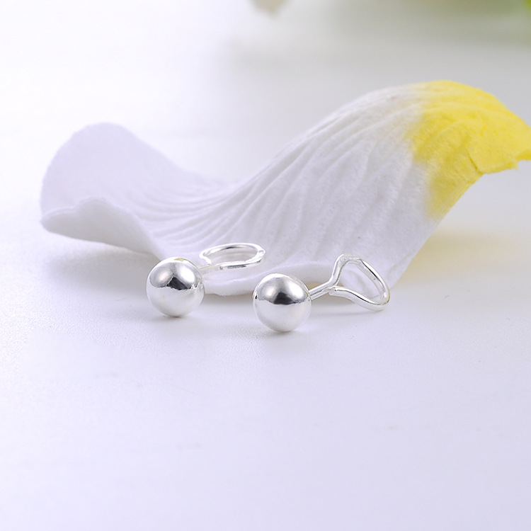 S990 hõbedast kõrvarõngad – poleeritud pind, lihtne laste stiil, päritolu Zhejiang