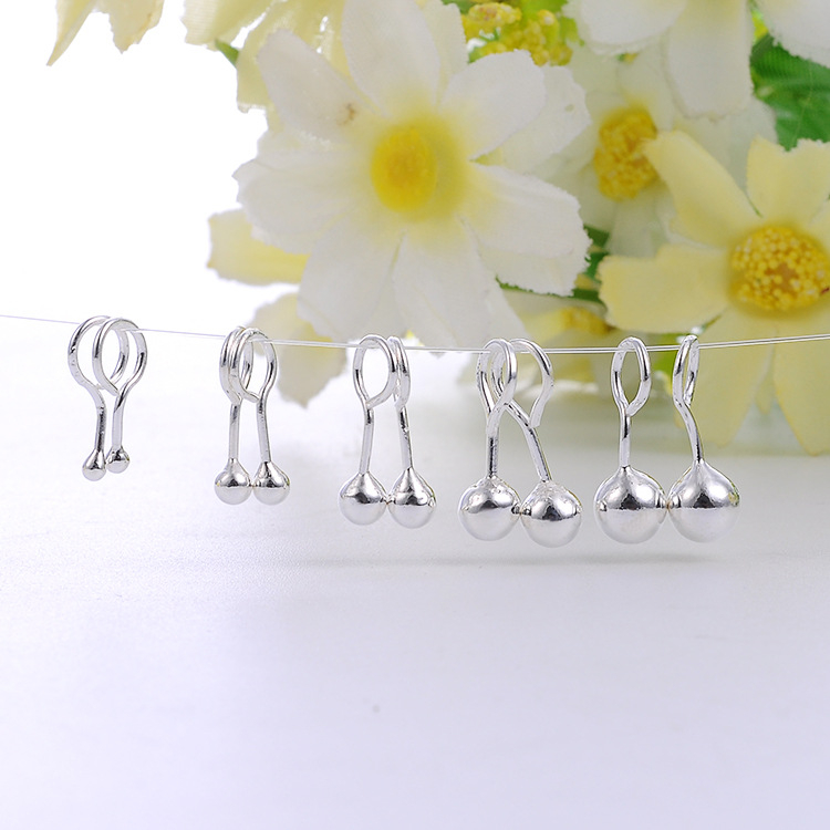 S990 hõbedast kõrvarõngad – poleeritud pind, lihtne laste stiil, päritolu Zhejiang