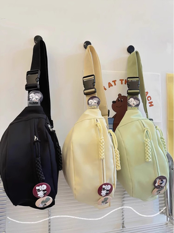 Ženska crossbody torba Dumpling, Oxford tkanina, podstava od najlona, zatvarač, proljeće 2025