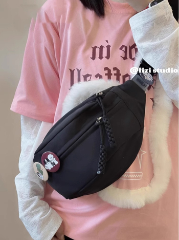 Ženska crossbody torba Dumpling, Oxford tkanina, podstava od najlona, zatvarač, proljeće 2025