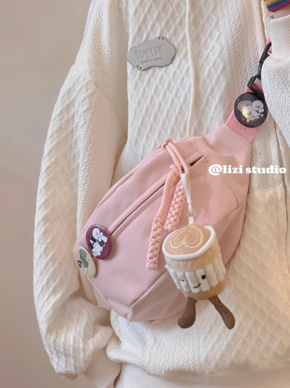 Ženska crossbody torba Dumpling, Oxford tkanina, podstava od najlona, zatvarač, proljeće 2025