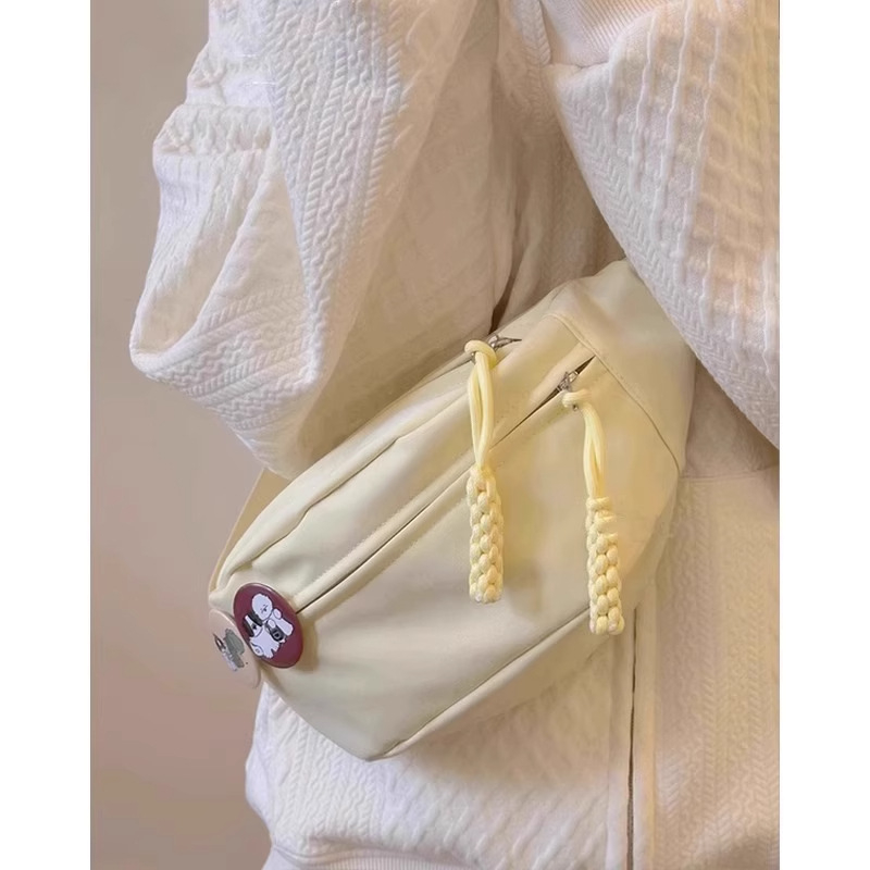 Ženska crossbody torba Dumpling, Oxford tkanina, podstava od najlona, zatvarač, proljeće 2025