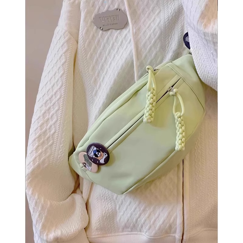 Ženska crossbody torba Dumpling, Oxford tkanina, podstava od najlona, zatvarač, proljeće 2025