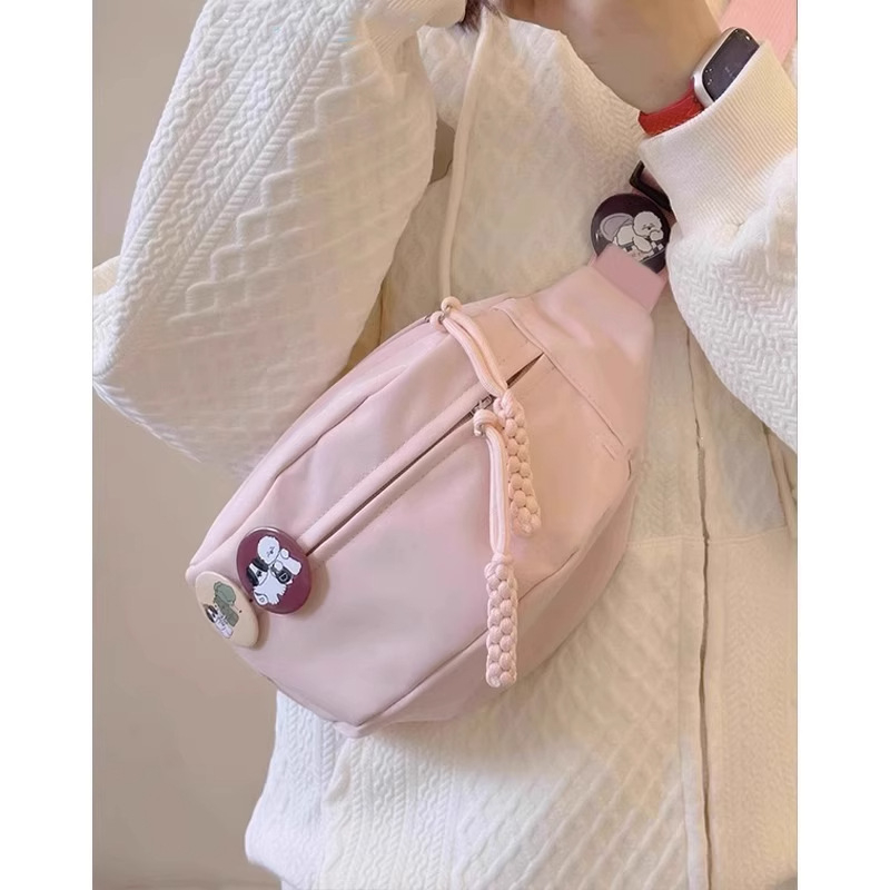 Ženska crossbody torba Dumpling, Oxford tkanina, podstava od najlona, zatvarač, proljeće 2025