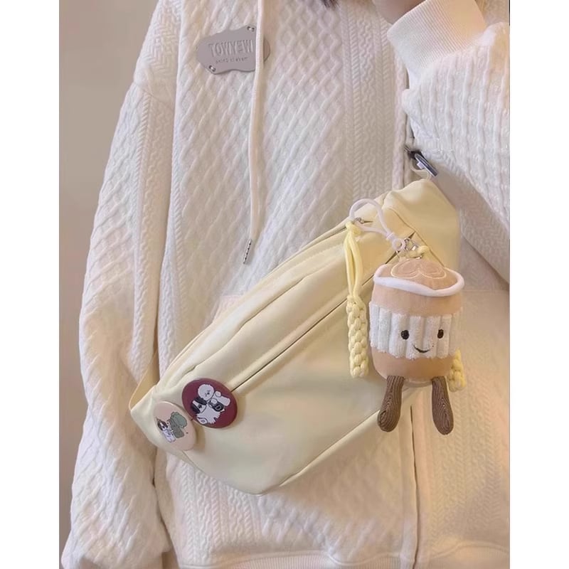 Ženska crossbody torba Dumpling, Oxford tkanina, podstava od najlona, zatvarač, proljeće 2025
