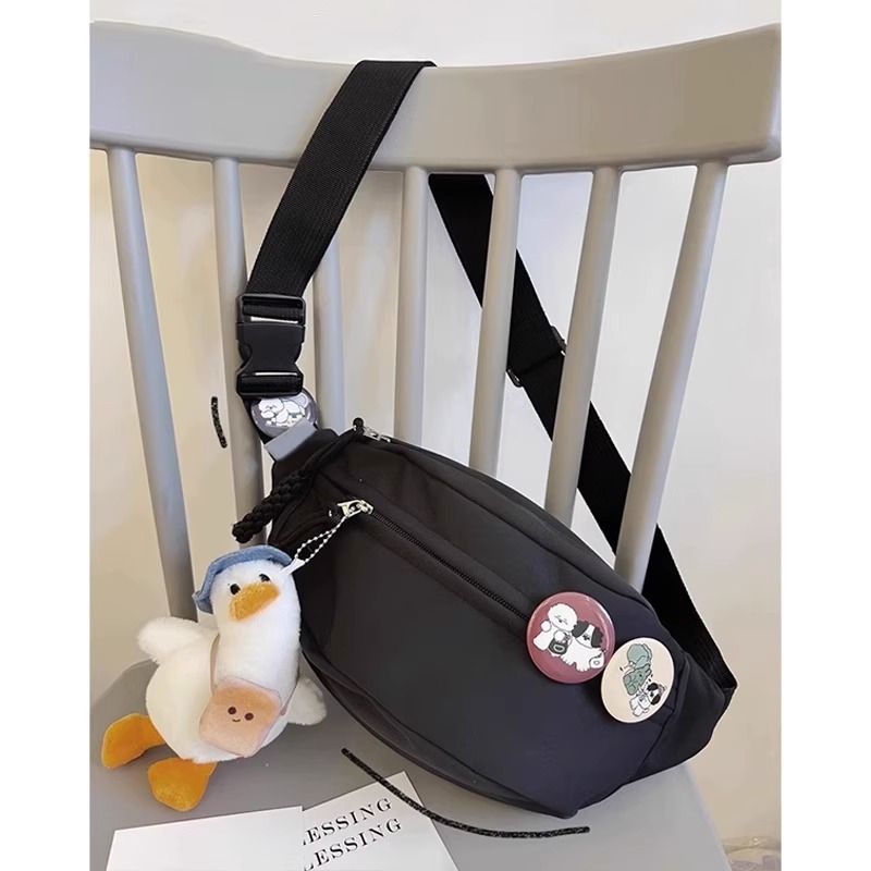 Ženska crossbody torba Dumpling, Oxford tkanina, podstava od najlona, zatvarač, proljeće 2025