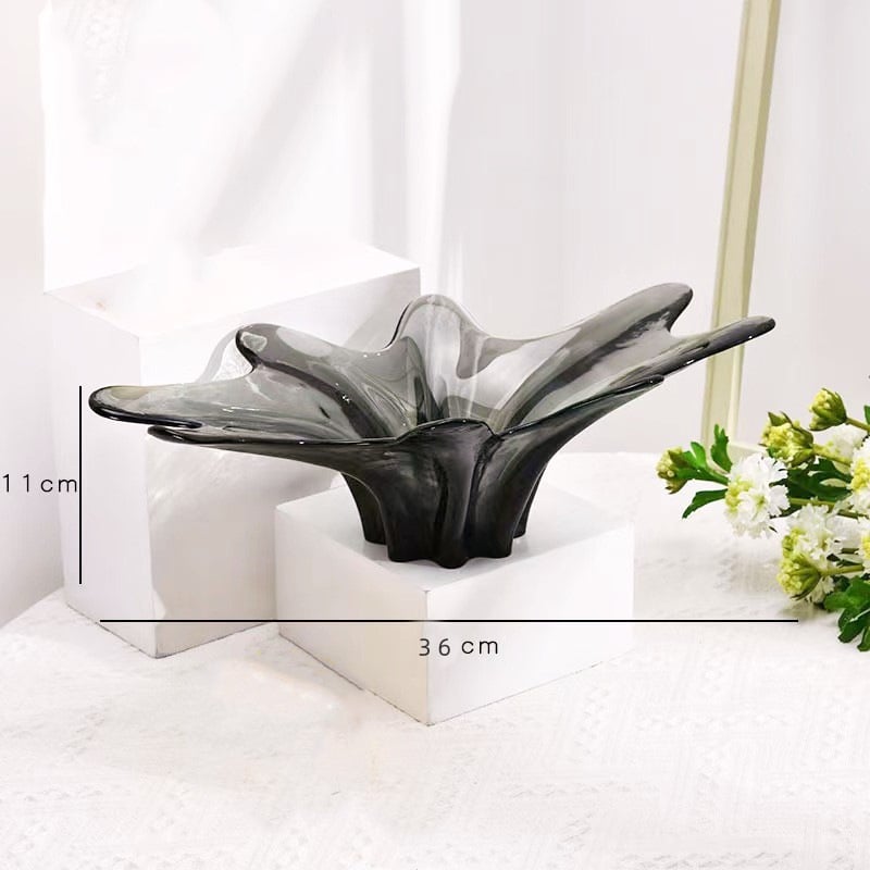 Üvegből készült gyümölcs tál otthoni használatra, modern minimalist stílus, szilárd minta, 2021 nyár