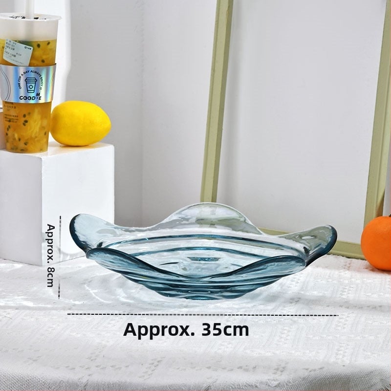 Üvegből készült gyümölcs tál otthoni használatra, modern minimalist stílus, szilárd minta, 2021 nyár
