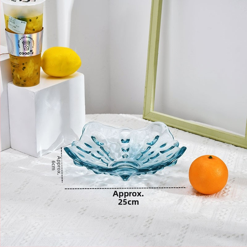 Üvegből készült gyümölcs tál otthoni használatra, modern minimalist stílus, szilárd minta, 2021 nyár