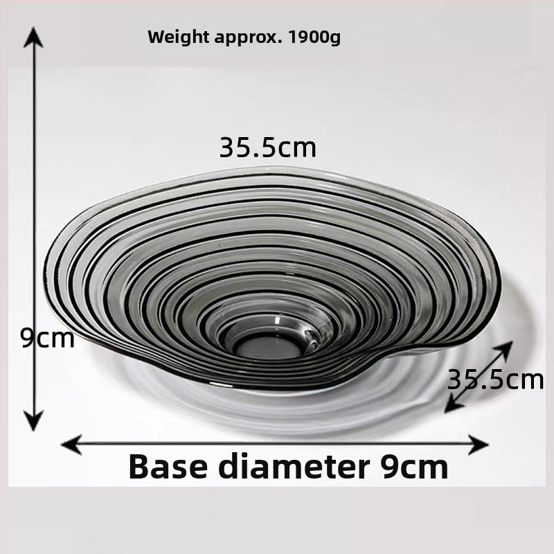 Üvegből készült gyümölcs tál otthoni használatra, modern minimalist stílus, szilárd minta, 2021 nyár
