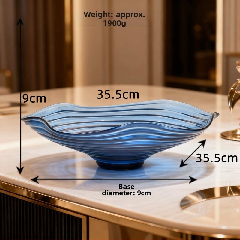 Üvegből készült gyümölcs tál otthoni használatra, modern minimalist stílus, szilárd minta, 2021 nyár