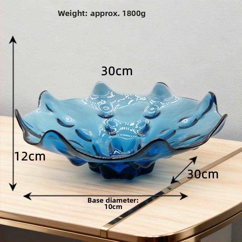 Üvegből készült gyümölcs tál otthoni használatra, modern minimalist stílus, szilárd minta, 2021 nyár