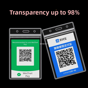 Suport PVC pentru etichetă cu cod QR – rezistent la apă, stil modern minimalist