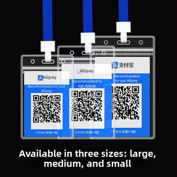 Suport PVC pentru etichetă cu cod QR – rezistent la apă, stil modern minimalist