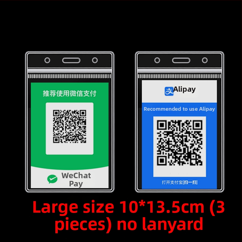 Suport PVC pentru etichetă cu cod QR – rezistent la apă, stil modern minimalist