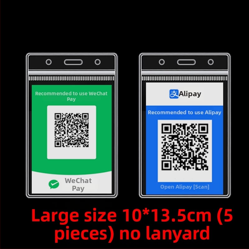 Suport PVC pentru etichetă cu cod QR – rezistent la apă, stil modern minimalist