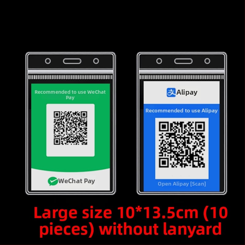 Suport PVC pentru etichetă cu cod QR – rezistent la apă, stil modern minimalist