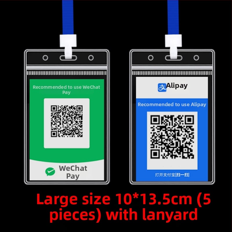 Suport PVC pentru etichetă cu cod QR – rezistent la apă, stil modern minimalist