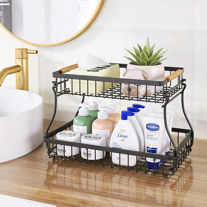 Vasból készült több rétegű gyümölcs- és snacktároló kosár leválasztható rekeszekkel, irodához, nappaliba és fürdőszobába