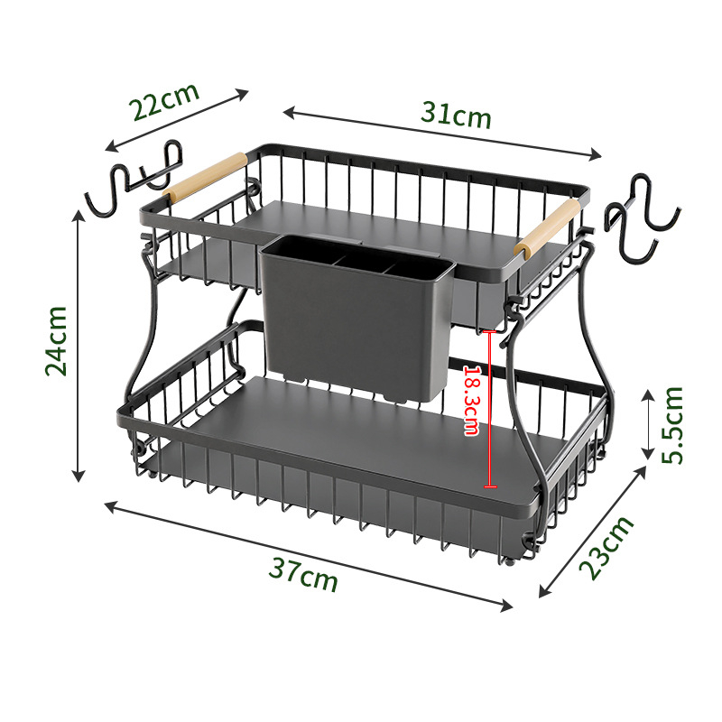 Vasból készült több rétegű gyümölcs- és snacktároló kosár leválasztható rekeszekkel, irodához, nappaliba és fürdőszobába
