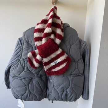 Dryžotas megztas kaklo šalikas, unisex, vilna, vienos spalvos raštas, warp audimas, šildo žiemą, pavasarį ir rudenį