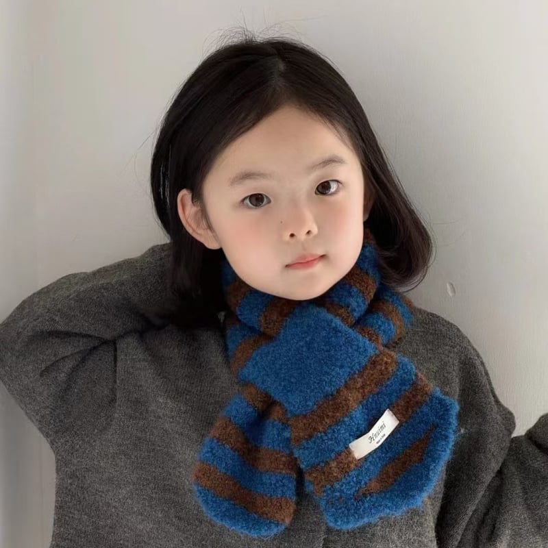 Dryžotas megztas kaklo šalikas, unisex, vilna, vienos spalvos raštas, warp audimas, šildo žiemą, pavasarį ir rudenį