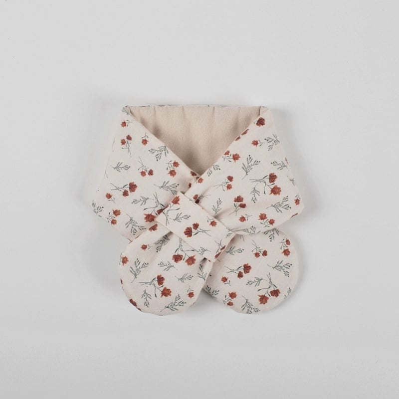 Moinmlon Kūdikio žieminis medvilninis šalikas su gėlių raštu, Twill audinys, Kryžminės formos, palaiko šilumą