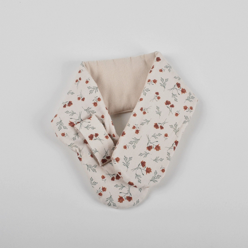 Moinmlon Kūdikio žieminis medvilninis šalikas su gėlių raštu, Twill audinys, Kryžminės formos, palaiko šilumą